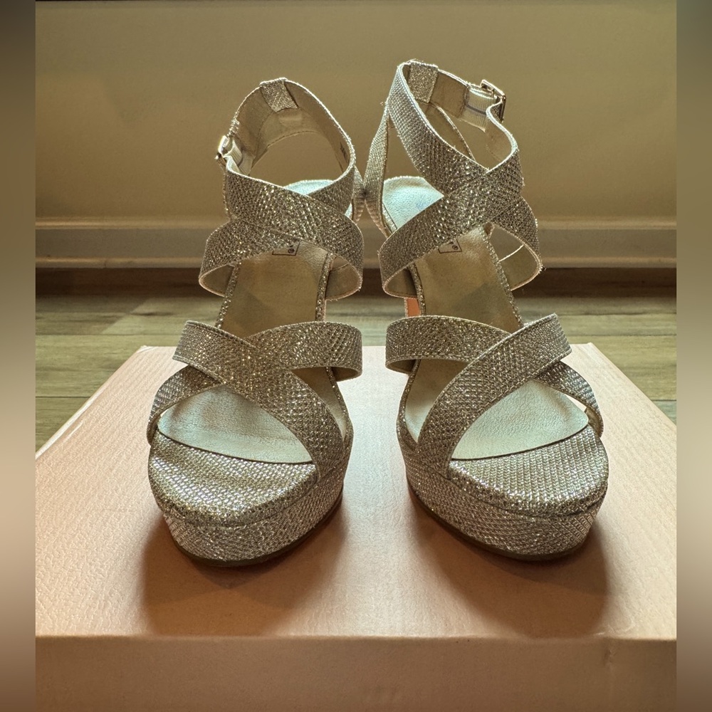 Light gold sparkly heels